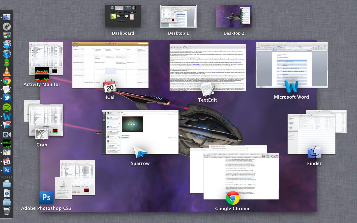 Отключить mission control mac os