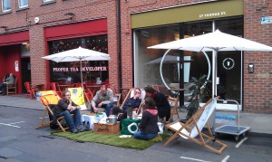 Park(ing) Day on Thomas Street (photo by @bikefabulous)